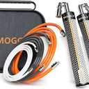 Weighted Jump Rope for Men Women -Interchangeable 1/5lb 1/4lb 1/2lb Heavy jump ropes - 360 Degree Spin - Length Adjustable,Ergonomics Leather Grip Skipping Rope for Fitness Weight Loss & More (White)