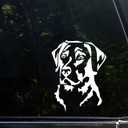 4"x3" Labrador Retriever Head Decal Window Sticker Car Dog Love Pet Lab Lover White