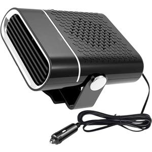 150W Portable Car Heater, 12V Fast Heating Vehicle Heater with Cigarette Lighter Plug, Windshield Defroster & Demister for Car, Truck, SUV - Quick Warm Up Interior & Clear Windows