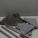 NWGOF Wall Cleaner Mop with 79 Inches Long Handle, 360° Wall Washer Cleaner Tool for Walls/Ceiling Fans/Dust/Baseboard/Floors Clean, Ceiling Cleaner Tool Duster with Squeegee 6 Replacement Pads