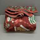 8x10 Christmas Rugs for Living Room Washable Non-Slip Christmas Print Area Rug with Coquette Bow Pattern for Bedroom, Low-Pile Stain Resistan Holiday Carpet for Dining Room Office, Red