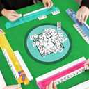 Mahjong All-in-One Tile Rack & Pusher4 Colors Acrylic Mahjong Rack and Pusher ComboModern Mahjong Racks with Built-in PushersSet of 4