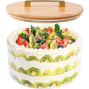 Glass Trifle Bowl with Airtight Lid, 197oz Large Salad Bowl, Glass Serving Bowl for Popcorn, Cake, Salad, Fruit, Baking, Dessert and Party Diy, BPA Free, Oven, Dishwasher Safe