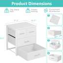 BOLUO Closet Drawers White 4 Drawer Dresser for Closet Organizers and Storage Bedroom Dorm Modern (15.7"D x 21.1"W x 23.4"H (4 Drawers))