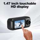 1080p Mini Body Camera with 64GB Card, 1.47" Touchscreen Wearable Thumb Camera, Magnetic Mount & 180 Rotating Lens for Vlogging Travel Sports Security