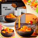 2 Pcs Thanksgiving Scented Candle 5.9'' Fall Autumn Pumpkin Candle Decoration Spice Soy Wax Scented Coconut Bowl Tables Decor for Home Bedroom Bathroom Holiday Farmhouse Party Gift