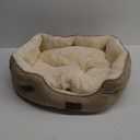Bedsure Dog Beds for Small Dogs - Round Cat Beds for Indoor Cats, Washable Pet Bed for Puppy and Kitten with Slip-Resistant Bottom, 20 Inches, Camel