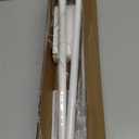 Curtain Rods No Drilling for Windows 30 to 90 Inches,5/8 Inch Diameter No Drill Small Curtain Rod Set with 3M Adhesive Brackets, White