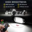 20 Pods Pure White LED Rock Lights with Extension Wires, IP67 Waterproof 6500K Super Bright White Underglow Kit for Semi Truck Sedans Trailer Offroad Pickup RV Vans Bus Under Car Lighting