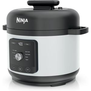 Ninja HyperHeat 9-in-1 Electric Pressure Cooker | 6.5 Qt Multi Cooker with Sear/Saut, Slow Cooker, Rice Cooker, Sous Vide | 1200W | Fast Cooking, PFAS-Free Pot | White | PC201WH