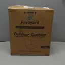 Favoyard Outdoor Seat Cushion Set 24 x 24 Inch Waterproof & Fade Resistant Patio Furniture Cushions with Removable Cover Deep Seat & Back Cushion with Handle and Adjustable Straps for Chair Sofa Couch (Spice)