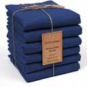 Waffle Kitchen Towels 100% Cotton 16x26 - Super Absorbent, Soft & Quick Drying, Multi-Purpose for Drying & Cleaning, Ideal for Kitchen & Home Use, Set of 6 Low-Lint Dish Towels Navy Blue