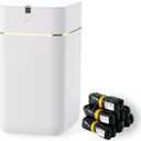 Airdeer Automatic Trash Can, 4 Gallon Self Sealing and Self-Changing Smart Trash Can, Motion Sensor, Touchless Garbage can with lid for Kitchen Bathroom Office, 6 Refill Rings(A1, Golden line)