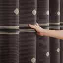 Seville Chocolate Farmhouse Polyester Printed Vintage Shower Curtain,Decorative Brown Waterproof Bathroom Curtains,72" W x 78" H-Chocolate/Brown