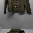 fun shack WW2 Army Girl Costume for Kids, Army Girls Halloween Outfit, Military Dress Up for Girls (X-Large)