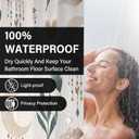 Bohemian Shower Curtains 72x72 Inch,Aesthetic Modern Boho Bathroom Curtain with Leaves and Moon, Neutral Waterproof Polyester Fabric Bath Curtain for Home Bathroom Decor (1)