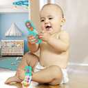 Baby Phone Toys with musicial and Light, Flip Phone Educational Toddler Toys (Blue)