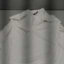 Womens Long Sleeve V Neck Polo Shirts Business Casual Collared Work Top Slim Fitted Basic 2025 Fall Outfit (Large, White)