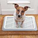 Mifoci Dog Training Pad Holder with Mesh Tray Non-Slip Leak Proof Puppy Potty Tray for Small Medium Large Dogs Pee Pad Holder Easy Clean Indoor Bathroom(19.69 x 14.17 Inch)