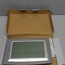 WallarGe Atomic Clock with Outdoor and Indoor Temperature - 12.5 Inch Self-Setting Digital Clock Large Display, Battery Operated Wall Clocks or Desk Clocks for Bedroom, Livingroom, Office