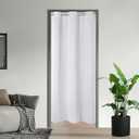 PI Blackout Room Divider Curtains, Thermal Insulated Privacy Doorway Treatment for Front Door/Sliding Door/Closet/Patio (White, W34XL80)