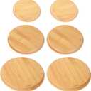 Wooden Replacement Lid Compatible with Pyrex Glass Bowls Round 2Cup4 Cup7Cup Round Storage Reusable Covers Compatible with Pyrex Container Durable Food Storage Lids6 pack