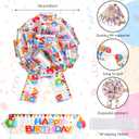 Retrowavy 2 Pcs 16 Inch Large Birthday Pull Bow for Present Gift Wrapping Giant Gift Bow for Car Colorful Car Ribbon for Birthday Party Holiday Presents