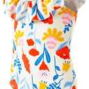 Angel season Girls Swimsuits Kids Bathing Suit One Piece Swimwear with UPF 50+ Cute (6-7 Years, Flower)