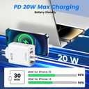 European USB C Charger 6.6A 2 Pack, LiFiYiRc PD 20W & QC 3.0 Fast Charging Multi Ports, 2 USB C 3 USB A Europe Plug Adapter Compatible for iPhone 17 16 15 14 13 12 11 Pro Max XS XR X Plus, Samsung