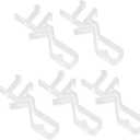 5pcs Transparent Hidden Plastic Curtain Hooks Easy to Install Sealing Plate Hangers for Home Decoration and Elegant Curtain Parts