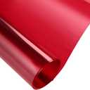 Red Transparent Window Film, Decorative Window Film Colored Red Window Tint Heat Blocking for Party Wedding Festival Decoration(17.7Inch x 16.5Feet)