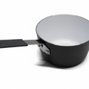 Quart Ceramic Steel Gray Open Sauce Pan