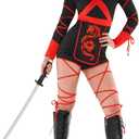 Morph Adult Women's Ninja Costume - Halloween Ninja Costume (Medium)