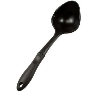 Mainstays Black Nylon Kitchen Ladle, Soft-Grip Handle, Flexible Shaft, Dishwasher Safe