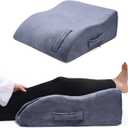 8" Leg Pillow, Leg Elevating Pillow for Sleeping, Swelling, Pain Relief and Post-Surgery Recovery  Memory Foam Wedge Pillow for Legs, Knee, and Back  Leg Elevation Pillow for Legs Syndrome Relief
