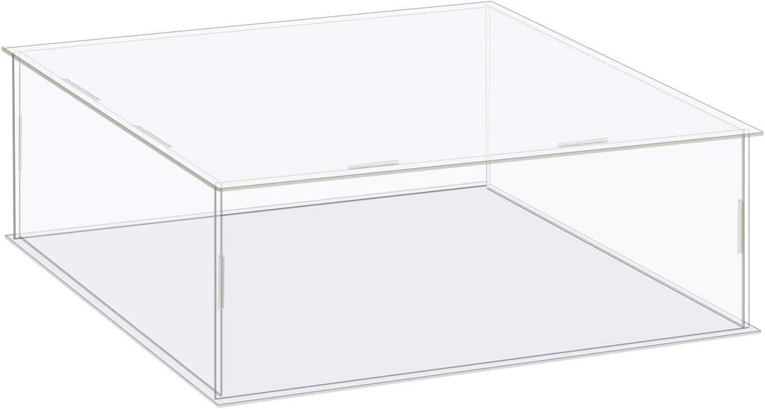 MECCANIXITY Acrylic Display Case Box Clear Dustproof Protection Showcase 10x10x4 Inch for Collectibles Display
