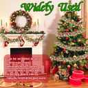 50 Feet Christmas Tinsel Garland with Snowflake Christmas Tree,Christmas Garland Decorations with Glitter Foil,Shiny Metallic Twist Garland for Xmas Tree,Home Mantle,Staircase Railing (50FT-Green Red)