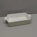 MALACASA 4.4 QT Baking Dish, 9x13 Large Casserole Dish for Oven, Ceramic Baking Pan, Rectangular Lasagna Pan Deep with Handles for Baking, Durable Microwave Oven Safe, Wedding Gift,White, Series BAKE-BAKE