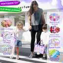 Esjay Toddler Busy Board Montessori Toys for Girls, Sensory Book Educational Activities Learning Fine Motor Skills, Birthday Gifts for Girls Toddlers, Travel Toys for Airplane Car, Purple Merpeople