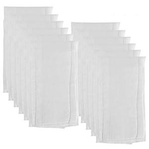 Prefold Cloth Diapers - 100% Unbleached Premium Cotton, Fasoar 3 Ply Baby Washable Diaper Covers for Babies to Toddlers Multi-Use (10-35 lbs) 6/ 10/ 12 Count (12)