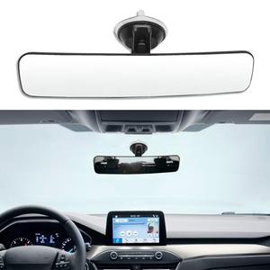 RGOAANC Car Rear View Mirror with Suction Cup, 360 Degrees Adjustable Reduce Blind Spots, Anti Glare Wide Angle HD Auto Inside Rearview Mirror Car Accessories Universal for Vehicle, Truck, SUV, Boat