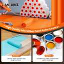 60 Pack Microfiber Paint Roller 4 Inch, Small Paint Roller Covers, 3/8 Inch Nap, Mini Paint Rollers for House Painting with Paint Roller Frame, Wall Painting Tool