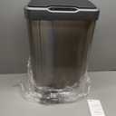 EKO Mirage-T 50 Liter / 13.2 Gallon Touchless Rectangular Motion Sensor Trash Can, Brushed Stainless Steel Finish