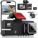 4K UHD Dash Cam Front and Rear, Car Camera with Night Vision