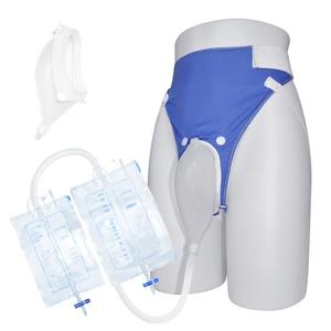 Wearable Urine Collector for Men External Catheter for Men with Secure Wearing Design Soft Material Flexible Tube for Discreet Daily Use, Elderly Men Blue