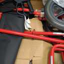 Drive Medical Lightweight Expedition Folding Transport Wheelchair - Ultra Lightweight Mobility Support for Seniors & Adults - Strong Aluminum Frame - Hand Brakes - Compact Folding Travel Chair - Red