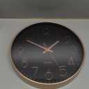 Silent Wall Clock 12 Inch Non-Ticking Wall Clocks Battery Operated for Living Room Decor Modern Wall Clock for Home/Bedroom/Office/Classroom/School/(Rose Gold)