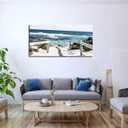 DZL Art S74250 Rottnest Island Beach Seascape Painting Sea Nature Pictures Wall Art Canvas Prints Painting Ready to Hang for Living Room Bedroom Decor Office Wall Decor Home Decoration, 40"L x 20"W