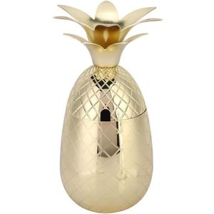 Stainless Steel Pineapple Cocktail Mixer Drinking Shaker Accessories Pineapple Shape Cocktail Cup, Gold