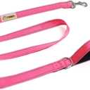 2 x YALAVA 5FT Dog Leash with Soft Padded Handle, Heavy Duty Nylon Reflective Dog Leashes, Fits Small Medium or Large Dogs, Pink